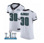 Men's Nike Philadelphia Eagles #30 Corey Clement White Vapor Untouchable Elite Player Super Bowl LII NFL Jersey