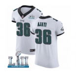 Men's Nike Philadelphia Eagles #36 Jay Ajayi White Vapor Untouchable Elite Player Super Bowl LII NFL Jersey