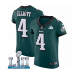 Men's Nike Philadelphia Eagles #4 Jake Elliott Midnight Green Team Color Vapor Untouchable Elite Player Super Bowl LII NFL Jersey