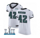 Men's Nike Philadelphia Eagles #42 Chris Maragos White Vapor Untouchable Elite Player Super Bowl LII NFL Jersey