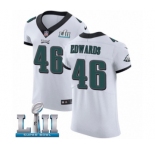 Men's Nike Philadelphia Eagles #46 Herman Edwards White Vapor Untouchable Elite Player Super Bowl LII NFL Jersey