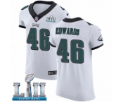 Men's Nike Philadelphia Eagles #46 Herman Edwards White Vapor Untouchable Elite Player Super Bowl LII NFL Jersey
