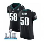 Men's Nike Philadelphia Eagles #58 Jordan Hicks Black Vapor Untouchable Elite Player Super Bowl LII NFL Jersey