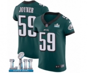Men's Nike Philadelphia Eagles #59 Seth Joyner Midnight Green Team Color Vapor Untouchable Elite Player Super Bowl LII NFL Jersey