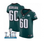 Men's Nike Philadelphia Eagles #60 Chuck Bednarik Midnight Green Team Color Vapor Untouchable Elite Player Super Bowl LII NFL Jersey