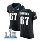 Men's Nike Philadelphia Eagles #67 Chance Warmack Black Vapor Untouchable Elite Player Super Bowl LII NFL Jersey