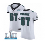 Men's Nike Philadelphia Eagles #67 Chance Warmack White Vapor Untouchable Elite Player Super Bowl LII NFL Jersey