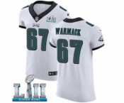 Men's Nike Philadelphia Eagles #67 Chance Warmack White Vapor Untouchable Elite Player Super Bowl LII NFL Jersey