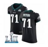 Men's Nike Philadelphia Eagles #71 Jason Peters Black Vapor Untouchable Elite Player Super Bowl LII NFL Jersey