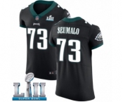 Men's Nike Philadelphia Eagles #73 Isaac Seumalo Black Vapor Untouchable Elite Player Super Bowl LII NFL Jersey