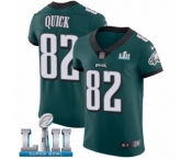Men's Nike Philadelphia Eagles #82 Mike Quick Midnight Green Team Color Vapor Untouchable Elite Player Super Bowl LII NFL Jersey