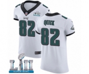 Men's Nike Philadelphia Eagles #82 Mike Quick White Vapor Untouchable Elite Player Super Bowl LII NFL Jersey