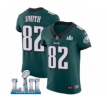 Men's Nike Philadelphia Eagles #82 Torrey Smith Midnight Green Team Color Vapor Untouchable Elite Player Super Bowl LII NFL Jersey