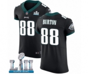 Men's Nike Philadelphia Eagles #88 Trey Burton Black Vapor Untouchable Elite Player Super Bowl LII NFL Jersey