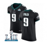 Men's Nike Philadelphia Eagles #9 Nick Foles Black Vapor Untouchable Elite Player Super Bowl LII NFL Jersey