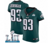 Men's Nike Philadelphia Eagles #93 Timmy Jernigan Midnight Green Team Color Vapor Untouchable Elite Player Super Bowl LII NFL Jersey