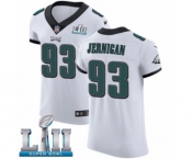 Men's Nike Philadelphia Eagles #93 Timmy Jernigan White Vapor Untouchable Elite Player Super Bowl LII NFL Jersey