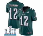 Men's Nike Philadelphia Eagles #12 Randall Cunningham Midnight Green Team Color Vapor Untouchable Limited Player Super Bowl LII NFL Jersey