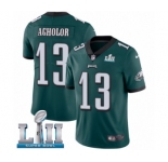 Men's Nike Philadelphia Eagles #13 Nelson Agholor Midnight Green Team Color Vapor Untouchable Limited Player Super Bowl LII NFL Jersey