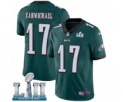Men's Nike Philadelphia Eagles #17 Harold Carmichael Midnight Green Team Color Vapor Untouchable Limited Player Super Bowl LII NFL Jersey