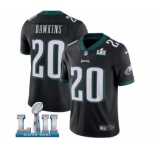 Men's Nike Philadelphia Eagles #20 Brian Dawkins Black Alternate Vapor Untouchable Limited Player Super Bowl LII NFL Jersey