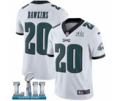Men's Nike Philadelphia Eagles #20 Brian Dawkins White Vapor Untouchable Limited Player Super Bowl LII NFL Jersey