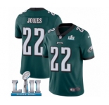 Men's Nike Philadelphia Eagles #22 Sidney Jones Midnight Green Team Color Vapor Untouchable Limited Player Super Bowl LII NFL Jersey