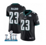 Men's Nike Philadelphia Eagles #23 Rodney McLeod Black Alternate Vapor Untouchable Limited Player Super Bowl LII NFL Jersey