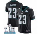 Men's Nike Philadelphia Eagles #23 Rodney McLeod Black Alternate Vapor Untouchable Limited Player Super Bowl LII NFL Jersey
