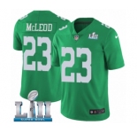 Men's Nike Philadelphia Eagles #23 Rodney McLeod Limited Green Rush Vapor Untouchable Super Bowl LII NFL Jersey