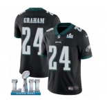 Men's Nike Philadelphia Eagles #24 Corey Graham Black Alternate Vapor Untouchable Limited Player Super Bowl LII NFL Jersey