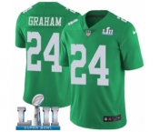 Men's Nike Philadelphia Eagles #24 Corey Graham Limited Green Rush Vapor Untouchable Super Bowl LII NFL Jersey