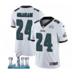Men's Nike Philadelphia Eagles #24 Corey Graham White Vapor Untouchable Limited Player Super Bowl LII NFL Jersey