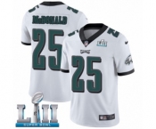 Men's Nike Philadelphia Eagles #25 Tommy McDonald White Vapor Untouchable Limited Player Super Bowl LII NFL Jersey
