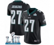 Men's Nike Philadelphia Eagles #27 Malcolm Jenkins Black Alternate Vapor Untouchable Limited Player Super Bowl LII NFL Jersey