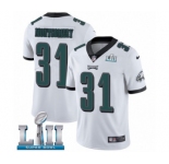Men's Nike Philadelphia Eagles #31 Wilbert Montgomery White Vapor Untouchable Limited Player Super Bowl LII NFL Jersey