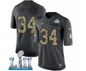 Men's Nike Philadelphia Eagles #34 Donnel Pumphrey Limited Black 2016 Salute to Service Super Bowl LII NFL Jersey