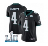 Men's Nike Philadelphia Eagles #4 Jake Elliott Black Alternate Vapor Untouchable Limited Player Super Bowl LII NFL Jersey