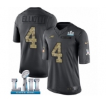 Men's Nike Philadelphia Eagles #4 Jake Elliott Limited Black 2016 Salute to Service Super Bowl LII NFL Jersey