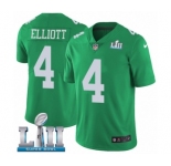 Men's Nike Philadelphia Eagles #4 Jake Elliott Limited Green Rush Vapor Untouchable Super Bowl LII NFL Jersey