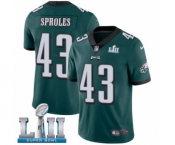 Men's Nike Philadelphia Eagles #43 Darren Sproles Midnight Green Team Color Vapor Untouchable Limited Player Super Bowl LII NFL Jersey