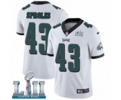 Men's Nike Philadelphia Eagles #43 Darren Sproles White Vapor Untouchable Limited Player Super Bowl LII NFL Jersey