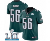 Men's Nike Philadelphia Eagles #56 Chris Long Midnight Green Team Color Vapor Untouchable Limited Player Super Bowl LII NFL Jersey