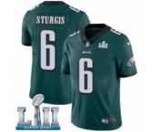 Men's Nike Philadelphia Eagles #6 Caleb Sturgis Midnight Green Team Color Vapor Untouchable Limited Player Super Bowl LII NFL Jersey