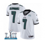Men's Nike Philadelphia Eagles #7 Ron Jaworski White Vapor Untouchable Limited Player Super Bowl LII NFL Jersey
