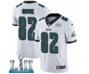 Men's Nike Philadelphia Eagles #82 Mike Quick White Vapor Untouchable Limited Player Super Bowl LII NFL Jersey