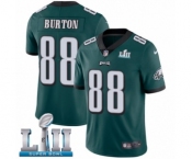 Men's Nike Philadelphia Eagles #88 Trey Burton Midnight Green Team Color Vapor Untouchable Limited Player Super Bowl LII NFL Jersey