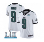 Men's Nike Philadelphia Eagles #9 Nick Foles White Vapor Untouchable Limited Player Super Bowl LII NFL Jersey