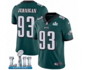 Men's Nike Philadelphia Eagles #93 Timmy Jernigan Midnight Green Team Color Vapor Untouchable Limited Player Super Bowl LII NFL Jersey