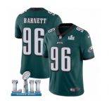 Men's Nike Philadelphia Eagles #96 Derek Barnett Midnight Green Team Color Vapor Untouchable Limited Player Super Bowl LII NFL Jersey